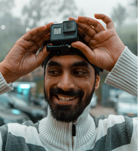 Action camera head mount Action camera head mount