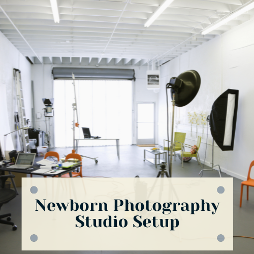 Newborn photography studio setup - featured